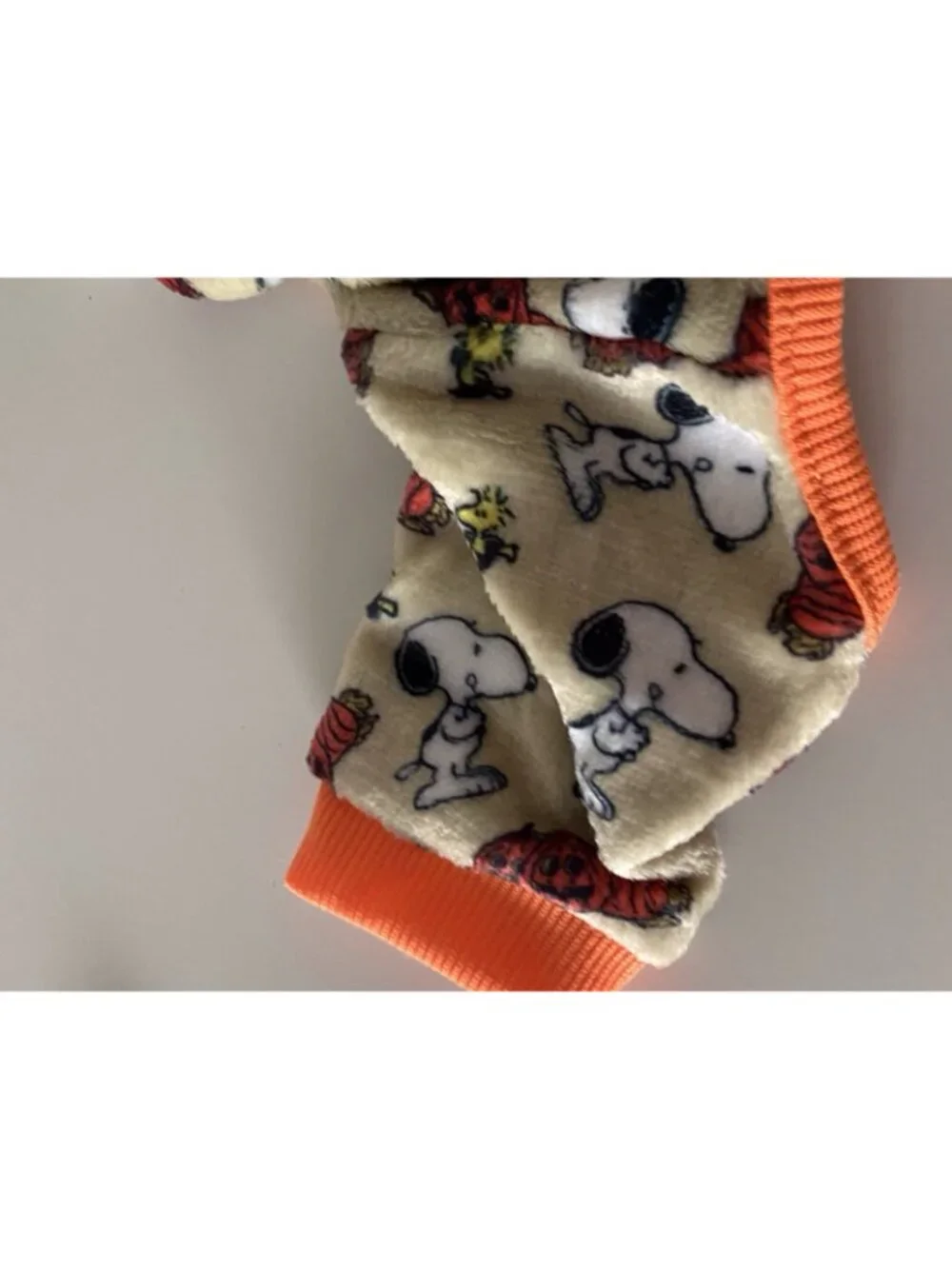 Peanuts Snoopy Halloween Trick Or Treat Dog PJ Pajamas Fleece Sz S Small NEW